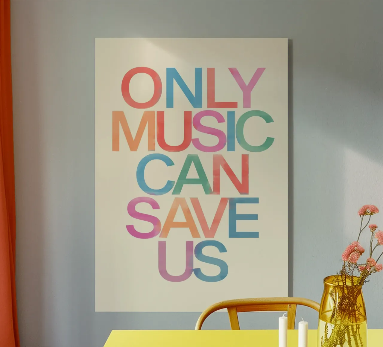 Only Music Can Save Us metacrilato de Attaboy Dsgn
