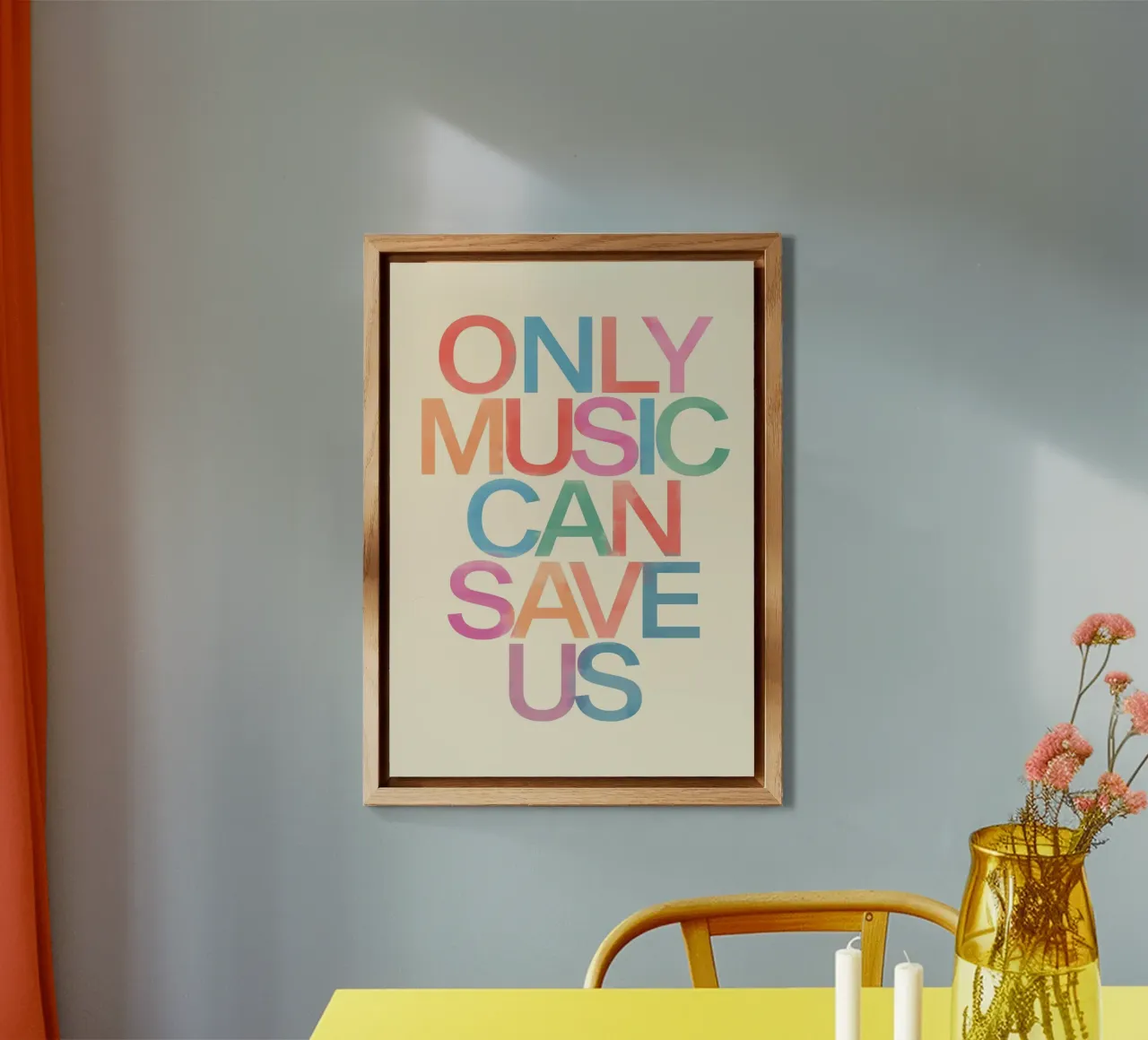 Only Music Can Save Us alluminio dibond da Attaboy Dsgn