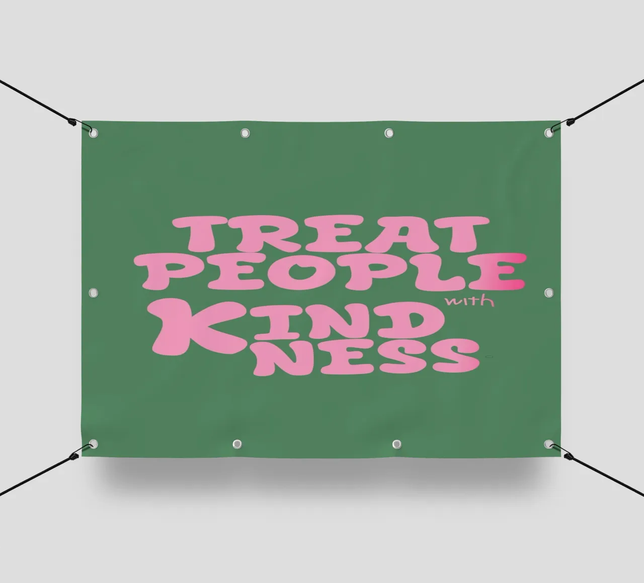 Treat People With Kindness telo in pvc da Attaboy Dsgn