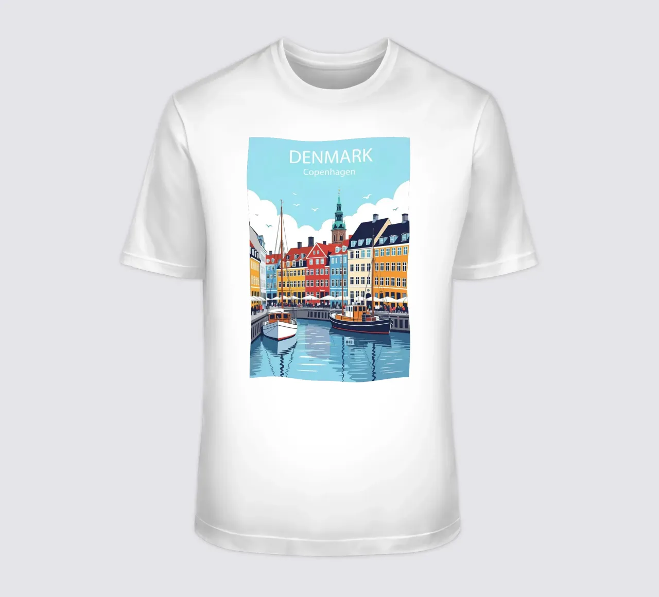 Copenaghen Danimarca Poster t-shirt da 🎁 NOBELART