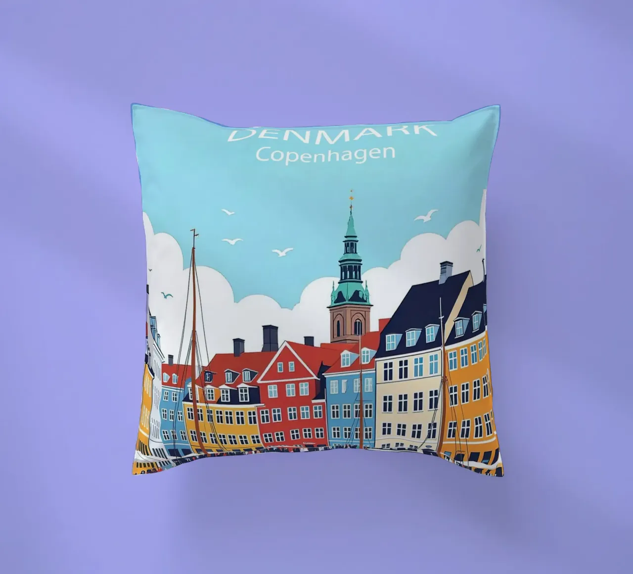 Copenaghen Danimarca Poster cuscino da 🎁 NOBELART
