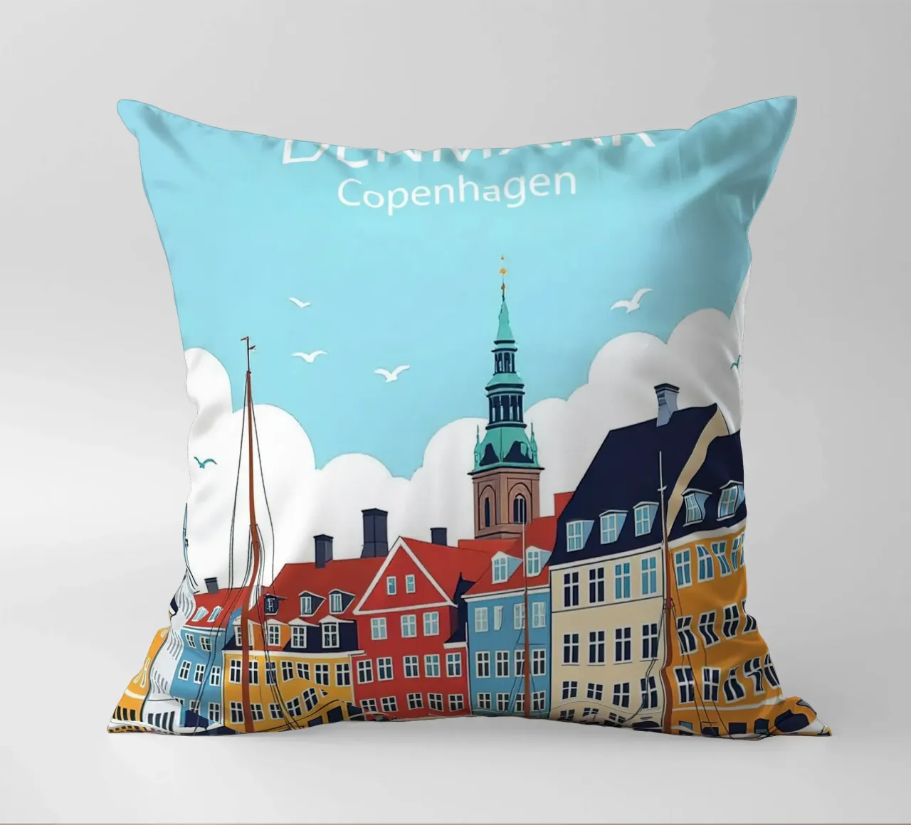 Copenaghen Danimarca Poster cuscino da 🎁 NOBELART