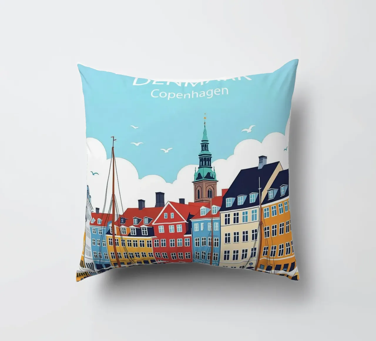 Copenaghen Danimarca Poster cuscino da 🎁 NOBELART