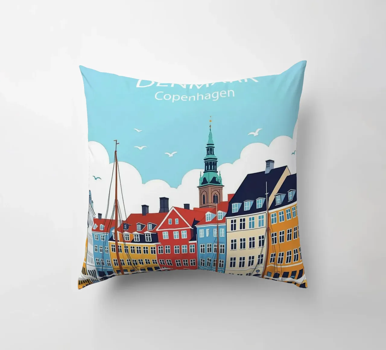 Copenaghen Danimarca Poster cuscino da 🎁 NOBELART