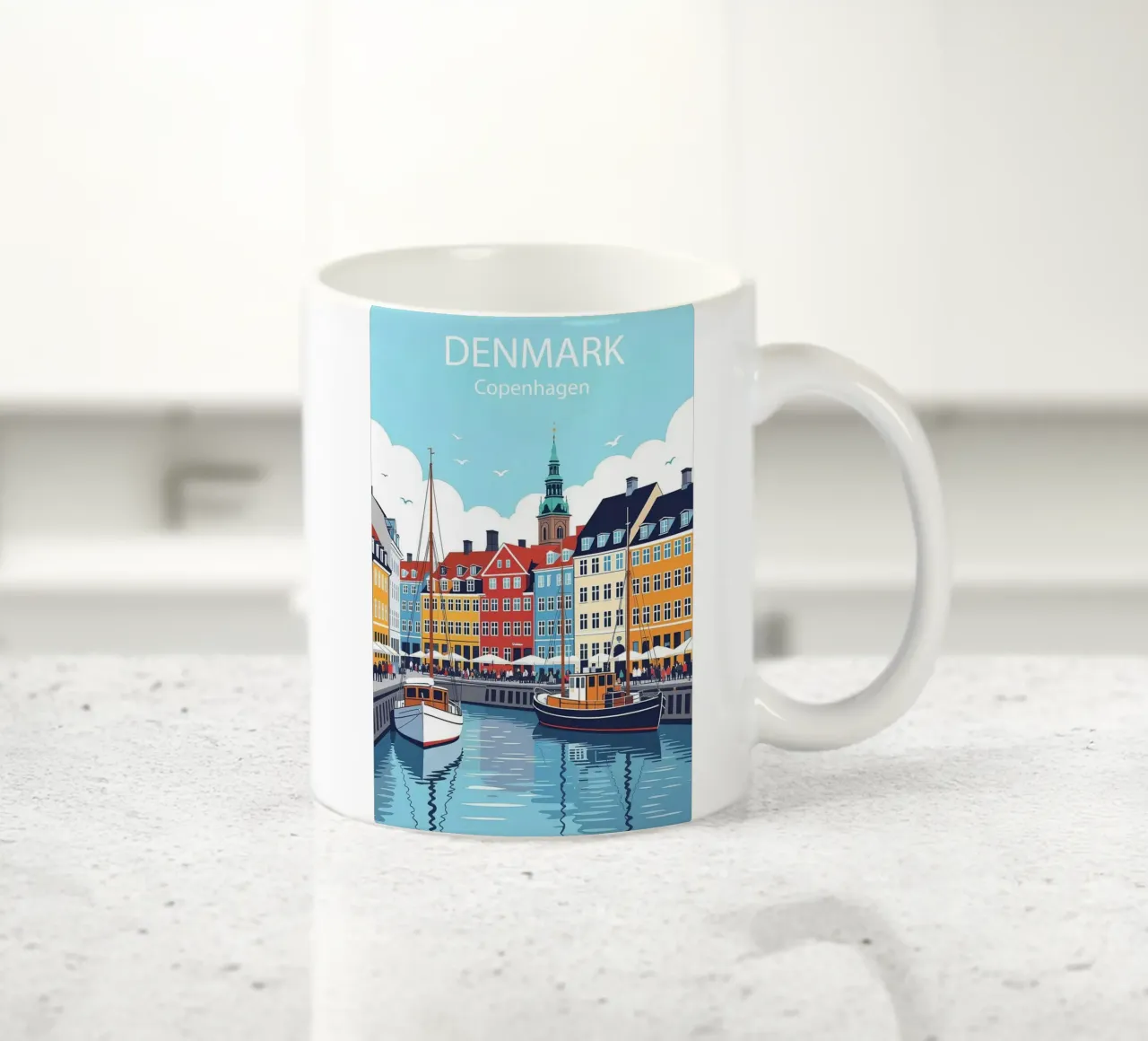 Copenaghen Danimarca Poster tazza in ceramica da 🎁 NOBELART