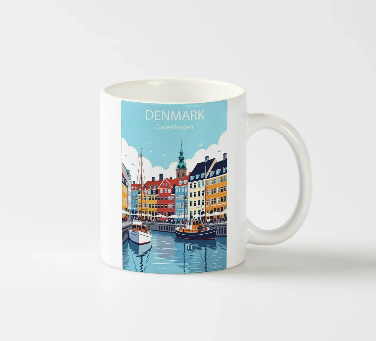 Copenaghen Danimarca Poster tazza in ceramica da 🎁 NOBELART