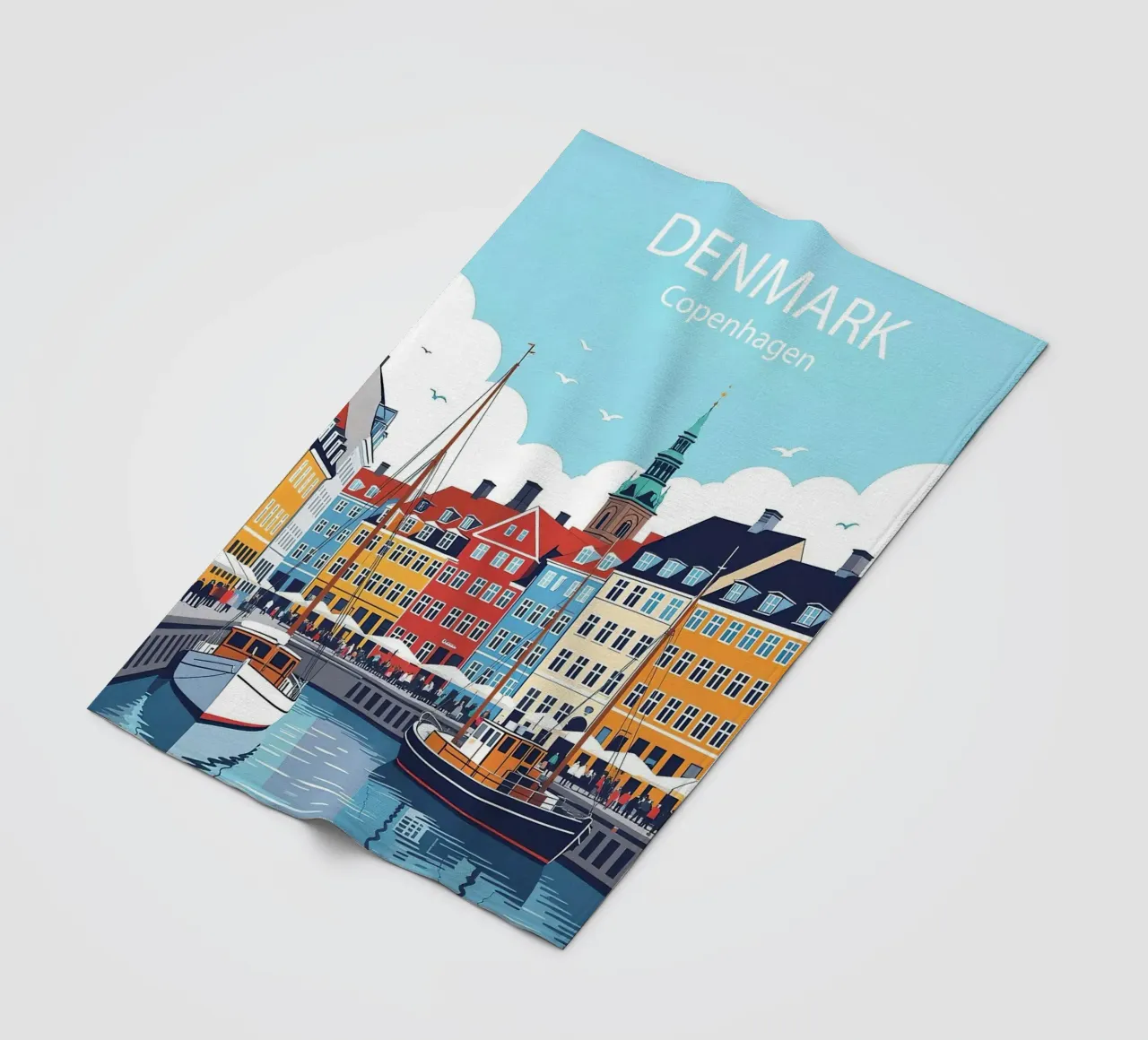 Copenaghen Danimarca Poster coperta in pile da 🎁 NOBELART