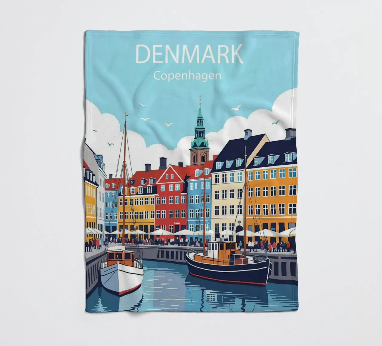 Copenaghen Danimarca Poster coperta in pile da 🎁 NOBELART