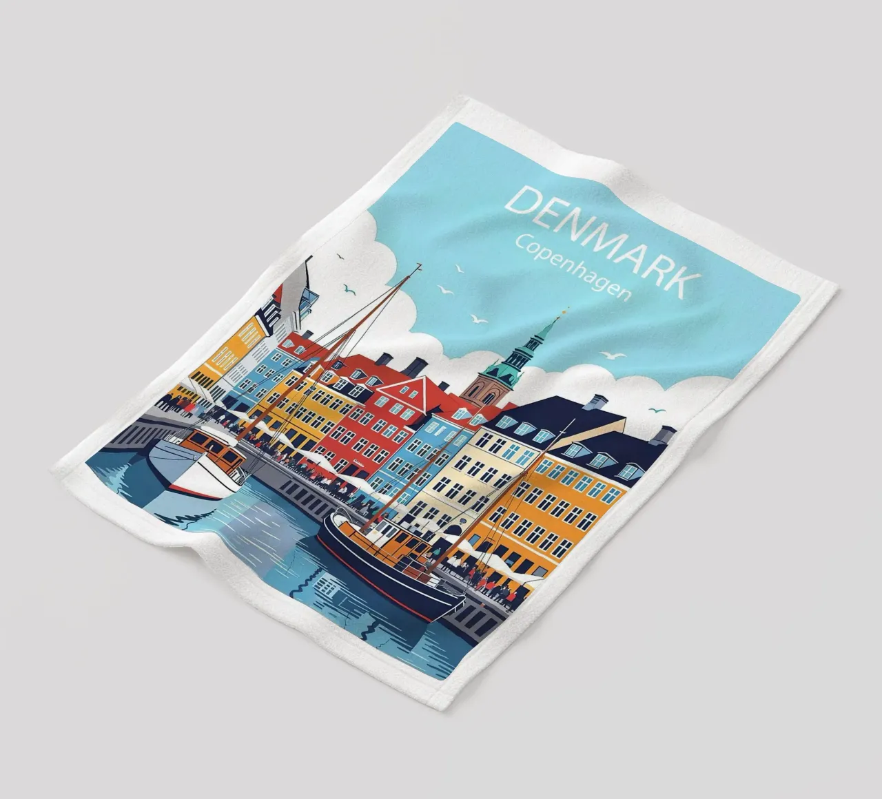 Copenaghen Danimarca Poster coperta in pile da 🎁 NOBELART