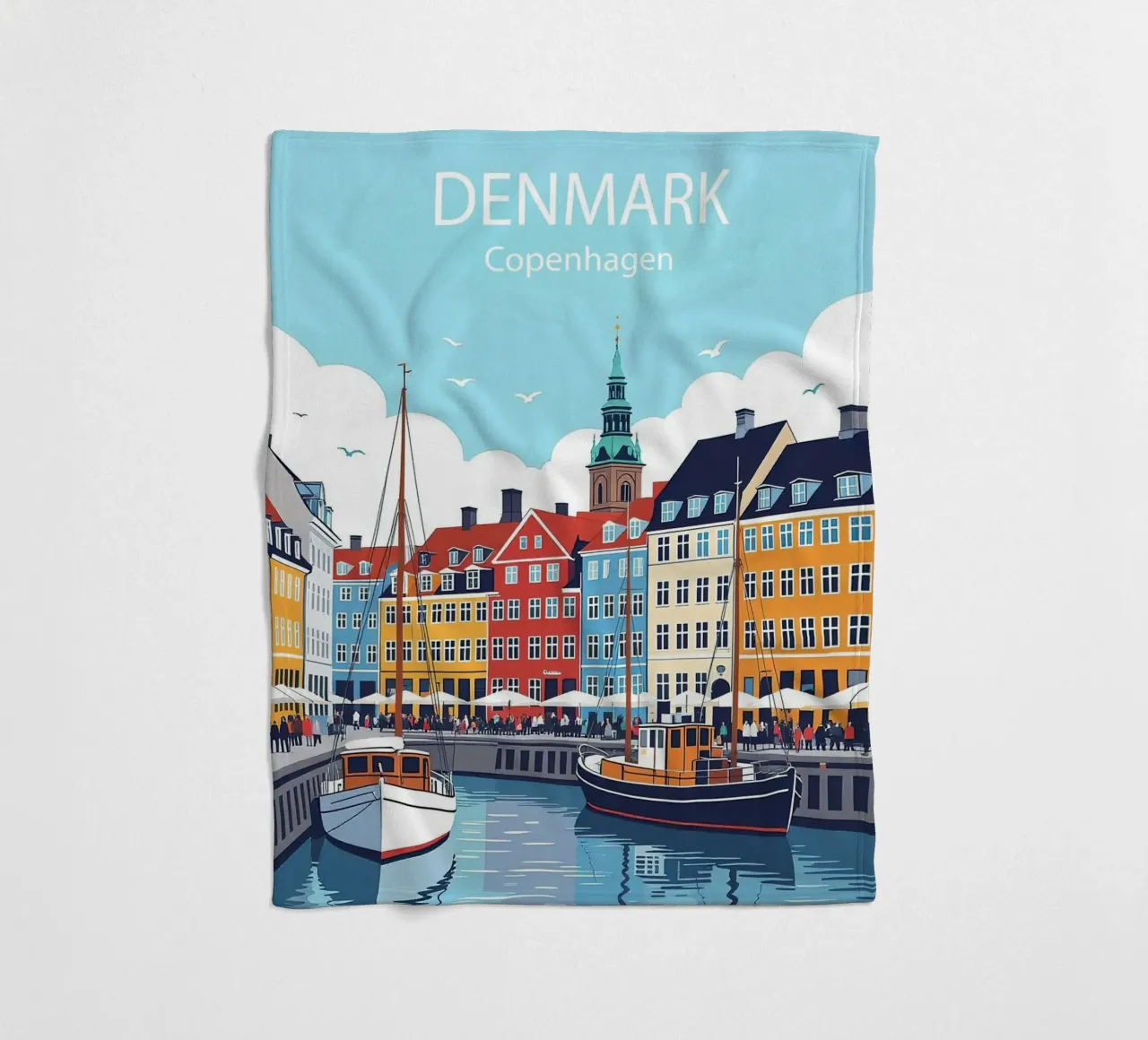 Copenaghen Danimarca Poster coperta in pile da 🎁 NOBELART