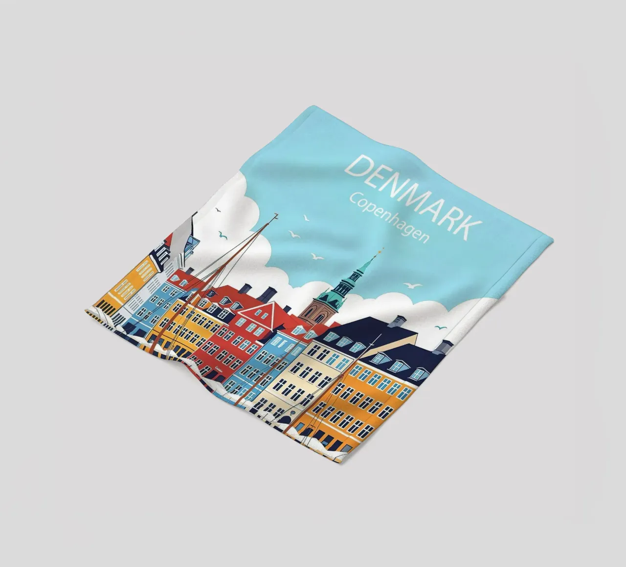 Copenaghen Danimarca Poster coperta in pile da 🎁 NOBELART