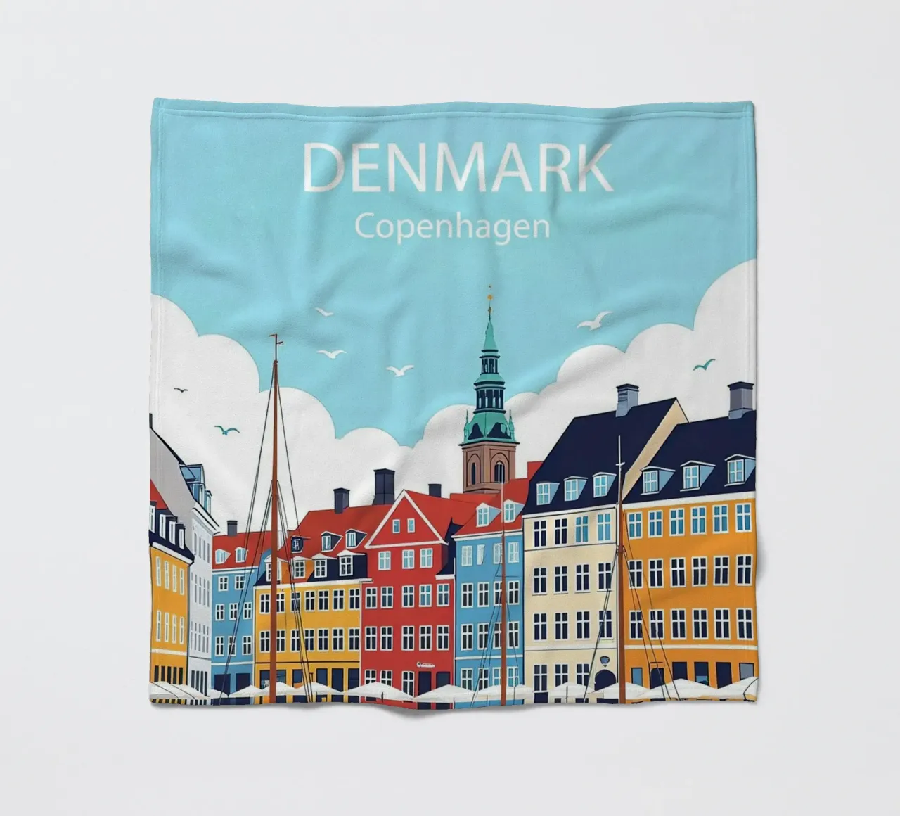 Copenaghen Danimarca Poster coperta in pile da 🎁 NOBELART