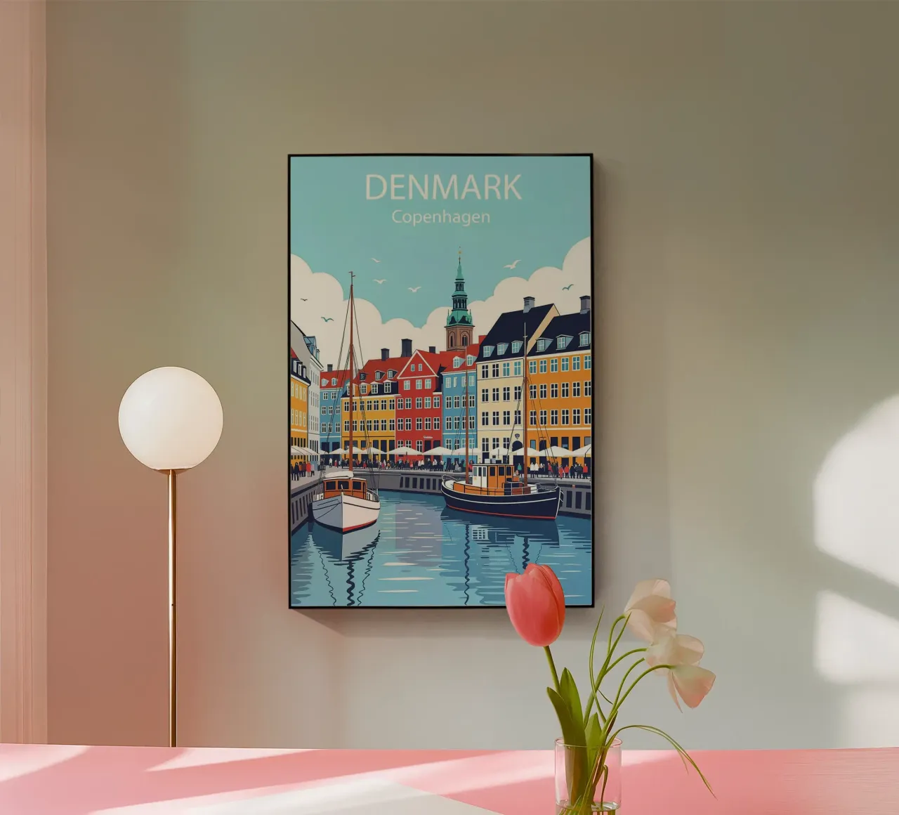 Copenaghen Danimarca Poster plexiglass da 🎁 NOBELART