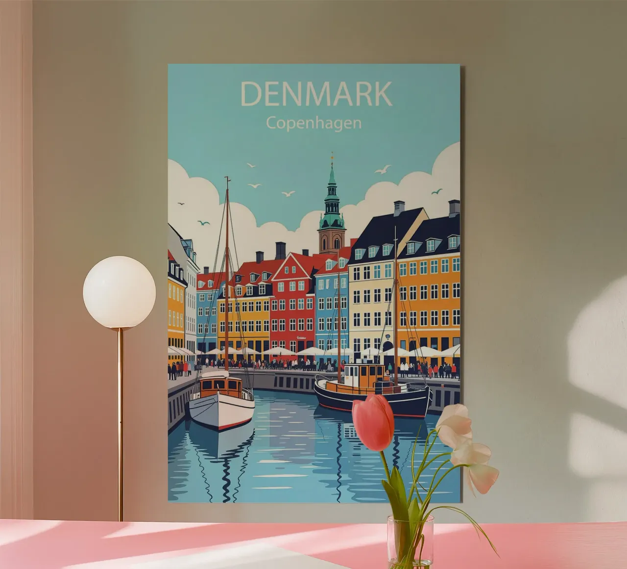 Copenaghen Danimarca Poster alluminio dibond da 🎁 NOBELART