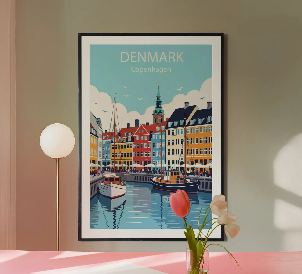 Copenaghen Danimarca Poster carta hahnemühle da 🎁 NOBELART