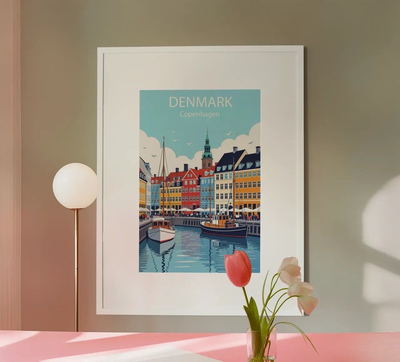 Copenaghen Danimarca Poster carta hahnemühle da 🎁 NOBELART