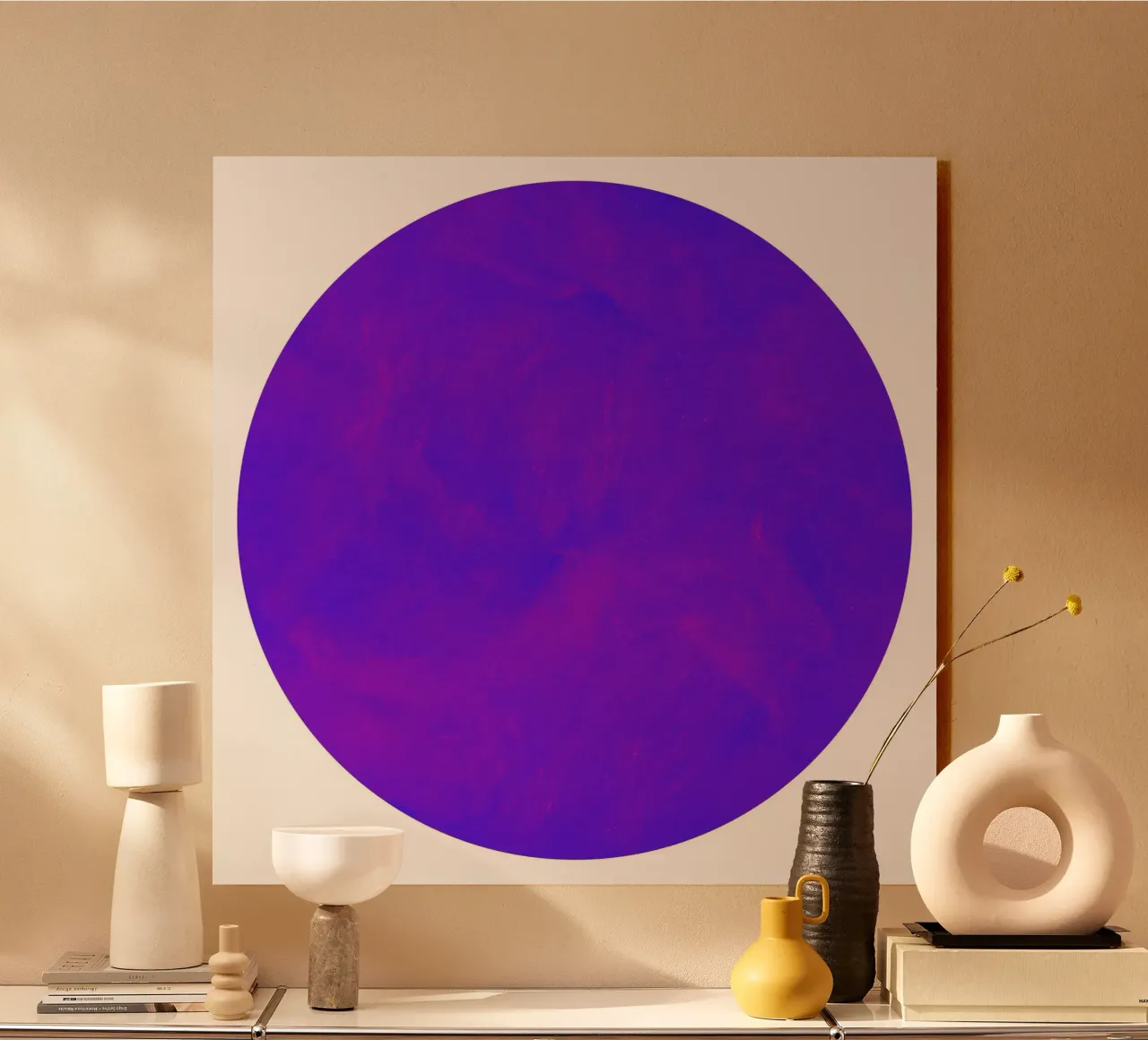 purple circle alluminio dibond da Dream In Colors
