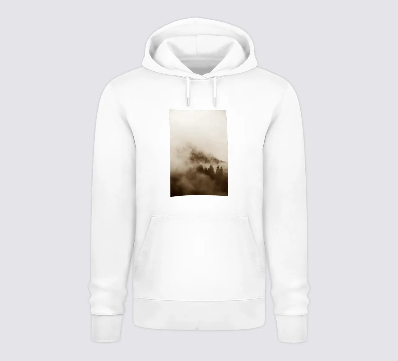hued foggy forests felpa con cappuccio da Studio Nahili