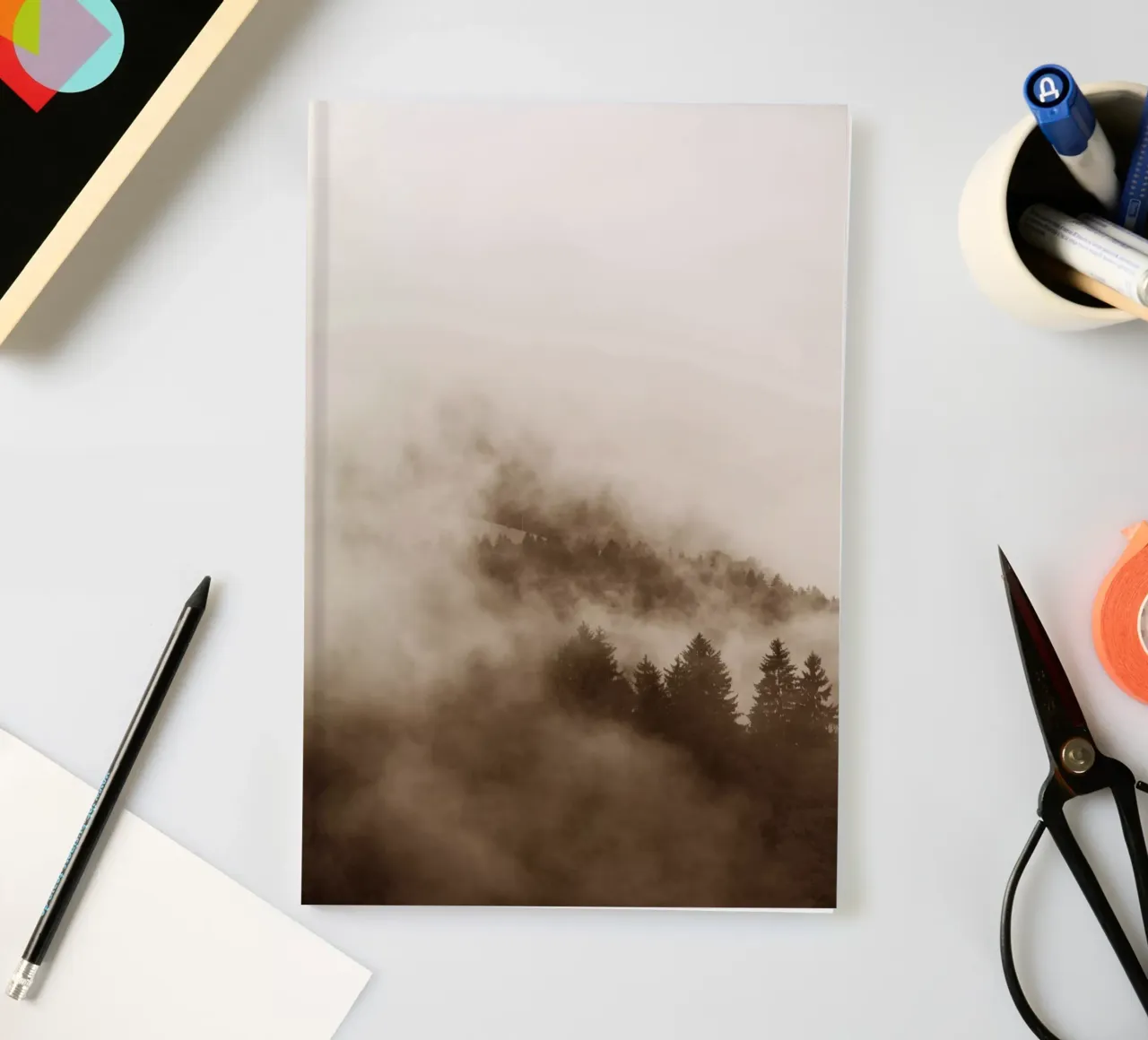 hued foggy forests notebook by Studio Nahili