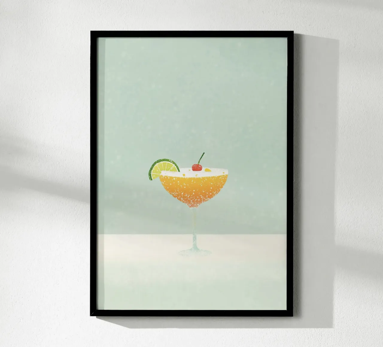 Cocktail arancione: Pop Art minimalista, carrello da bar retrò Aestheti poster da dawnthesea