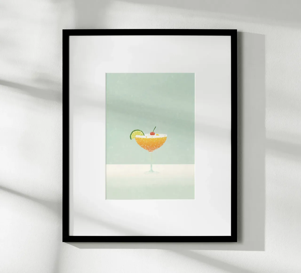Cocktail arancione: Pop Art minimalista, carrello da bar retrò Aestheti poster da dawnthesea