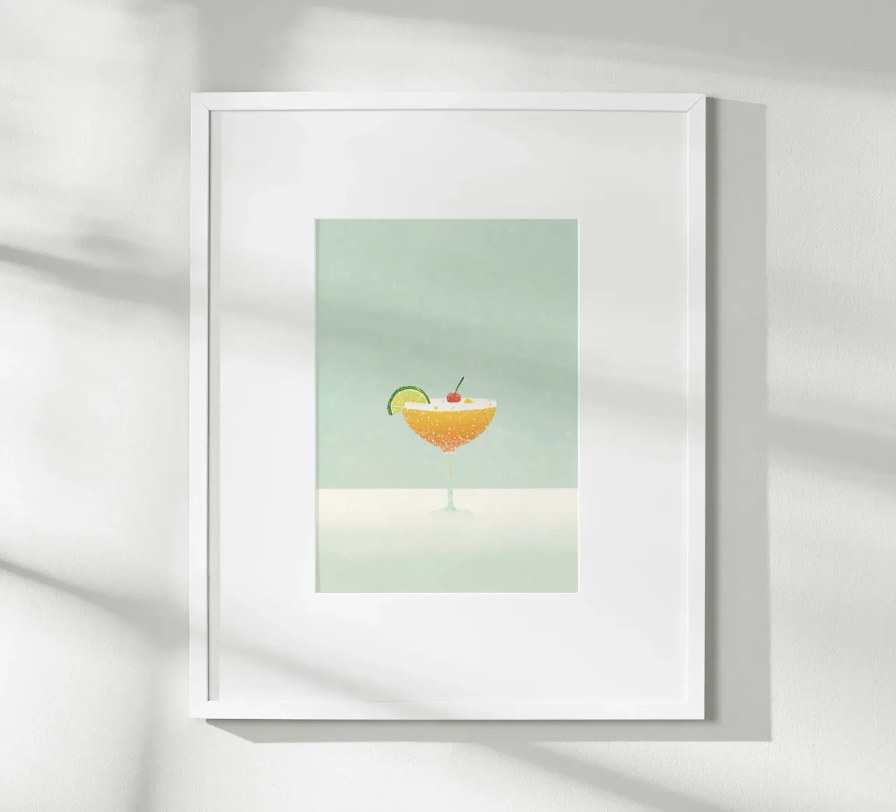 Cocktail arancione: Pop Art minimalista, carrello da bar retrò Aestheti poster da dawnthesea