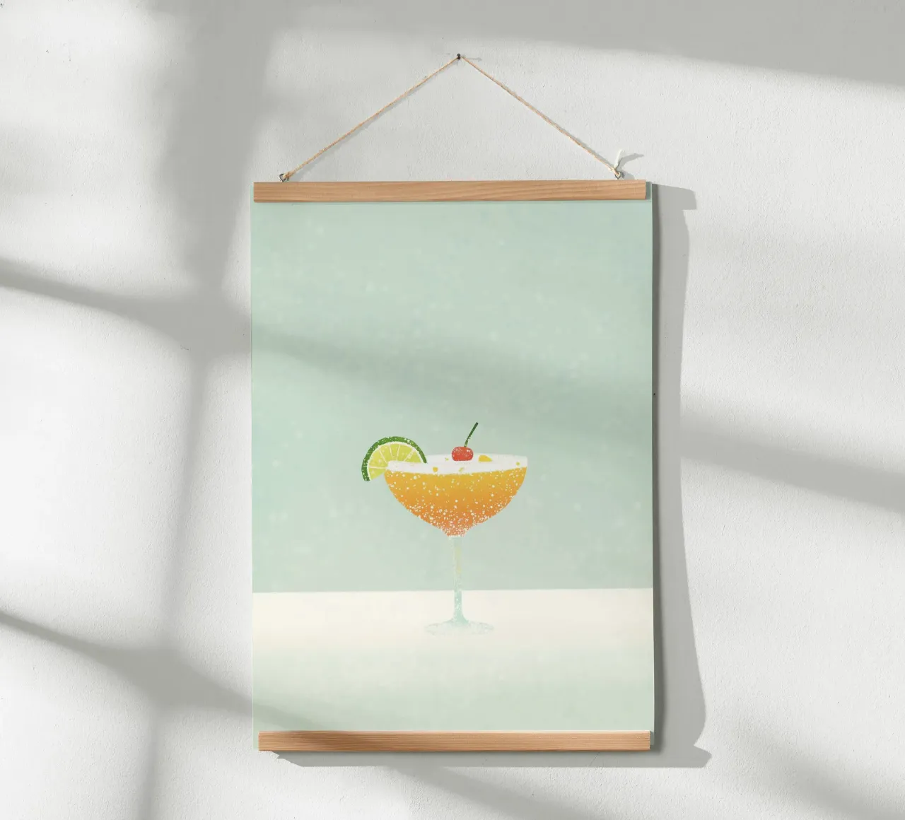 Cocktail arancione: Pop Art minimalista, carrello da bar retrò Aestheti poster da dawnthesea