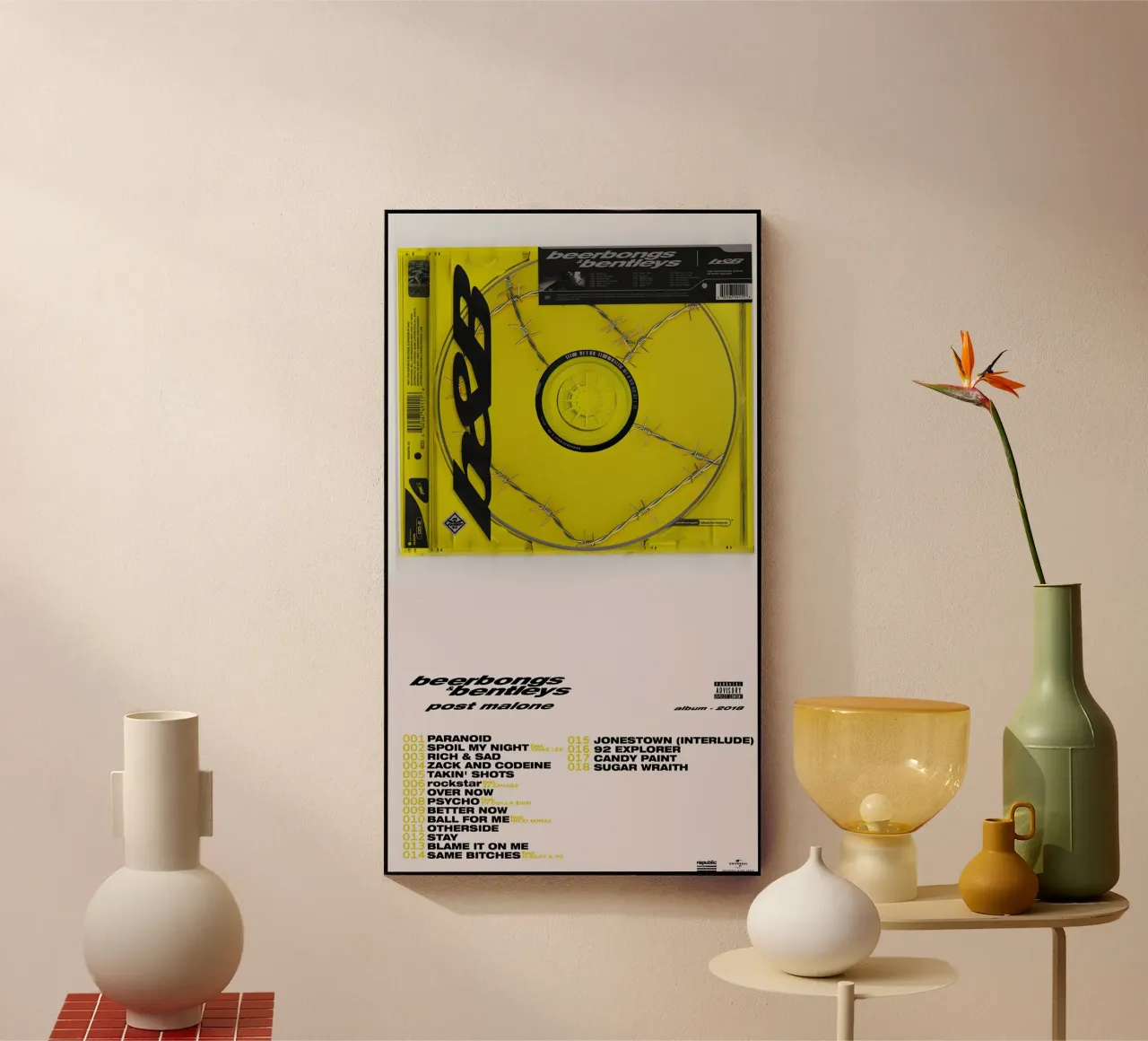 Post Malone Beerbongs Bentleys plexiglass da Kuromi Dancuks