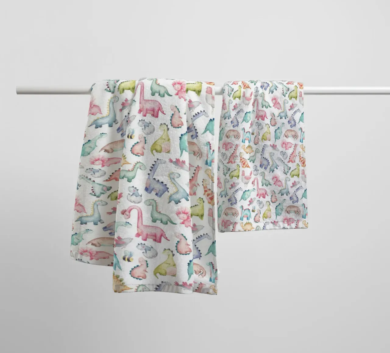 Decorative dinosaur pattern towel by The joy of home