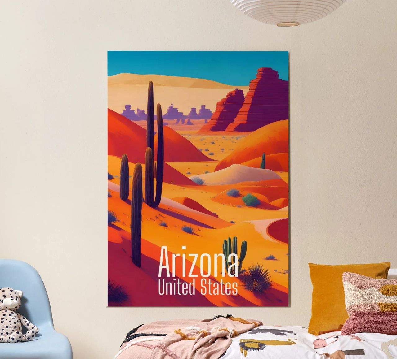 Arizona Wüste Reise Poster Poster von Charnwood Prints