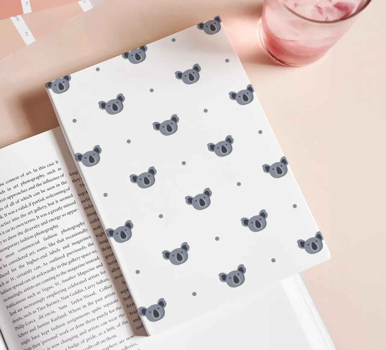 Decorative pattern of a koala notebook by The joy of home