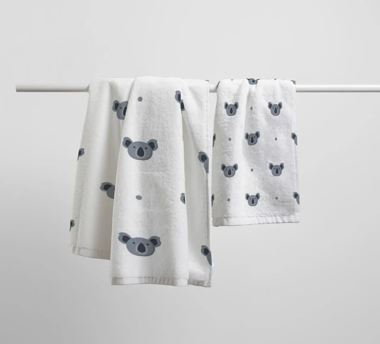 Decorative pattern of a koala towel by The joy of home