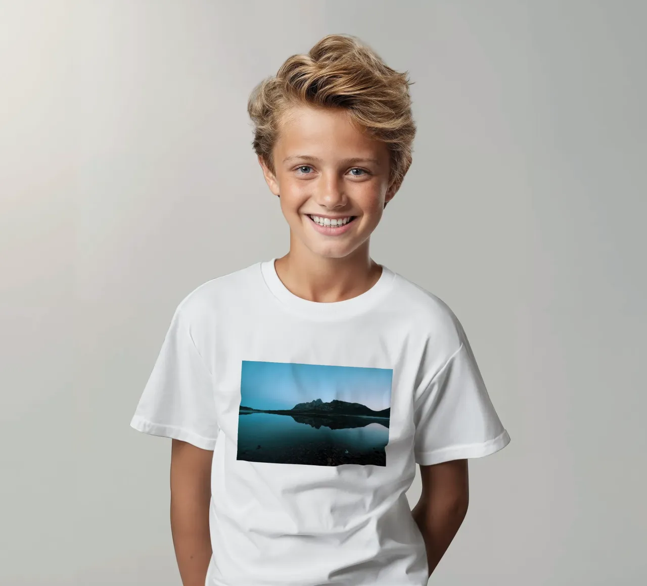 Mountain Reflection t-shirt bambini da Fjöllart