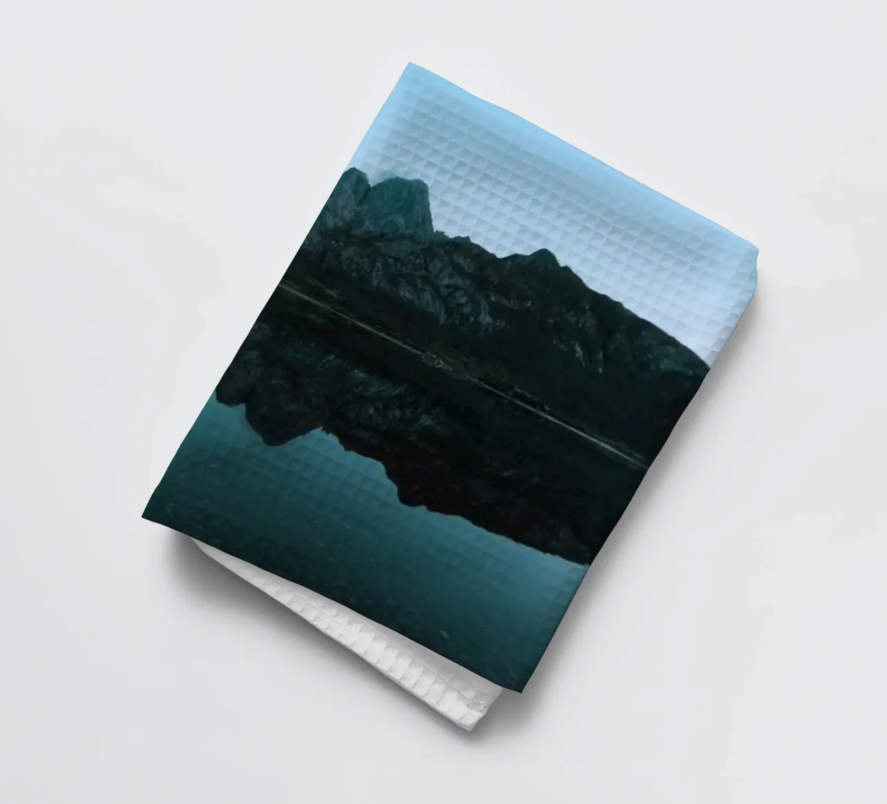 Mountain Reflection tea towel by Fjöllart