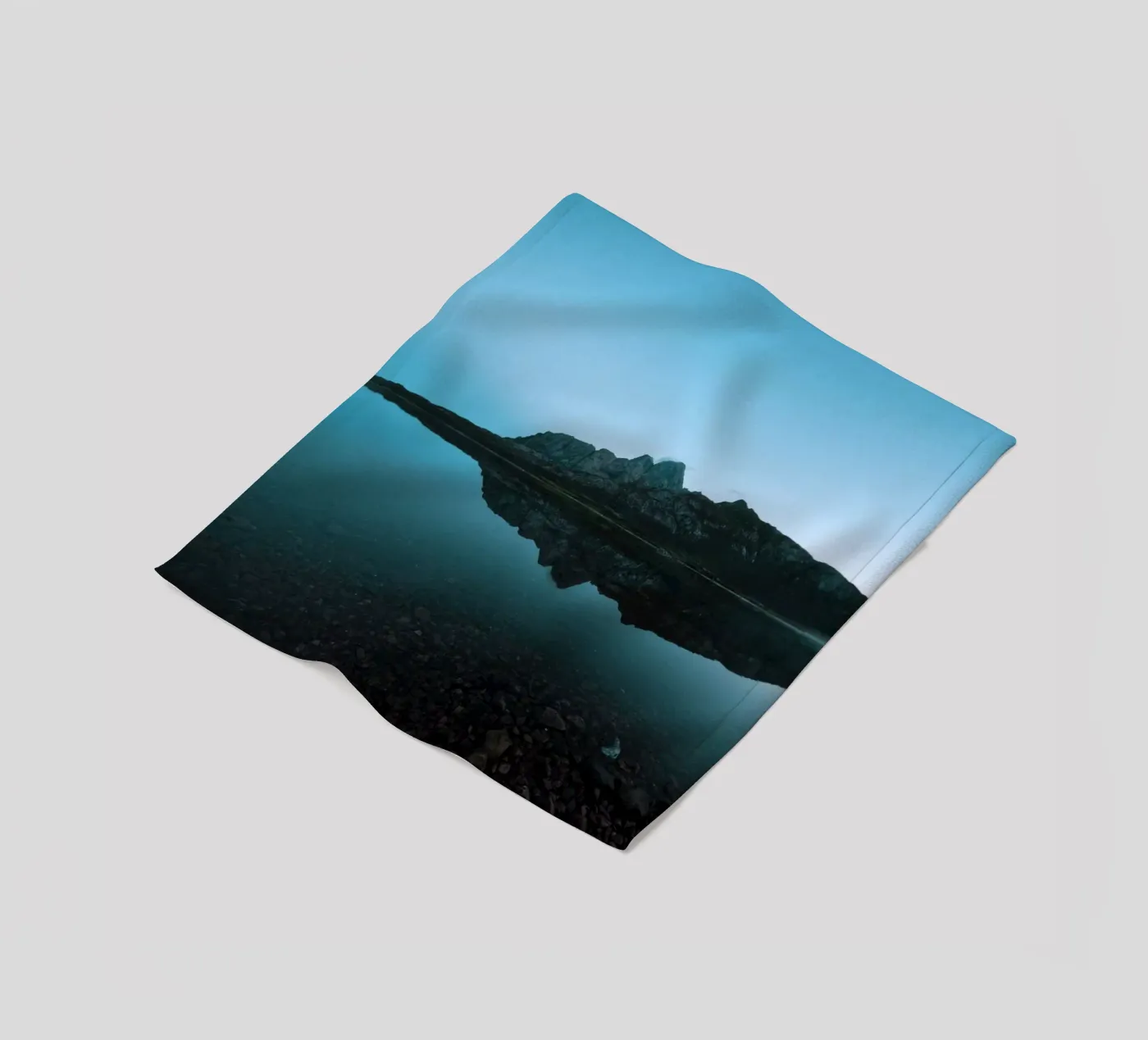 Mountain Reflection fleece blanket by Fjöllart