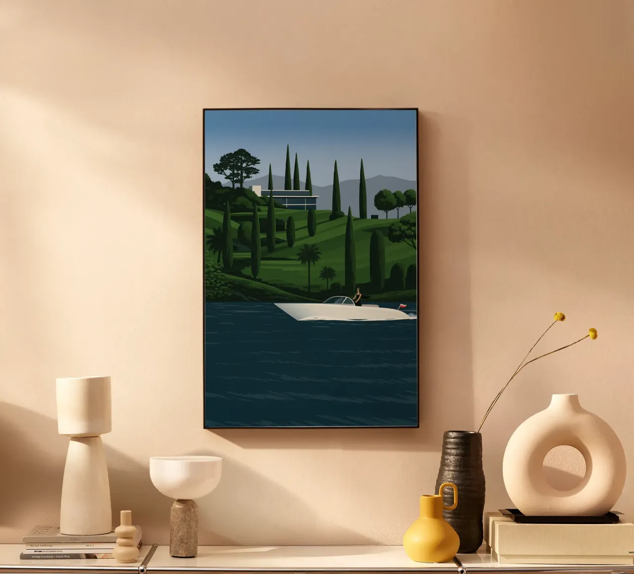 Lago di Como Style: Minimalist Villa & Cypress Luxury alluminio dibond da Bakara