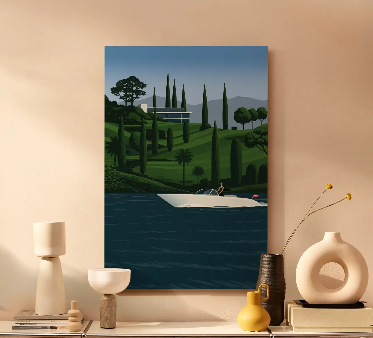 Lago di Como Style: Minimalist Villa & Cypress Luxury alluminio dibond da Bakara