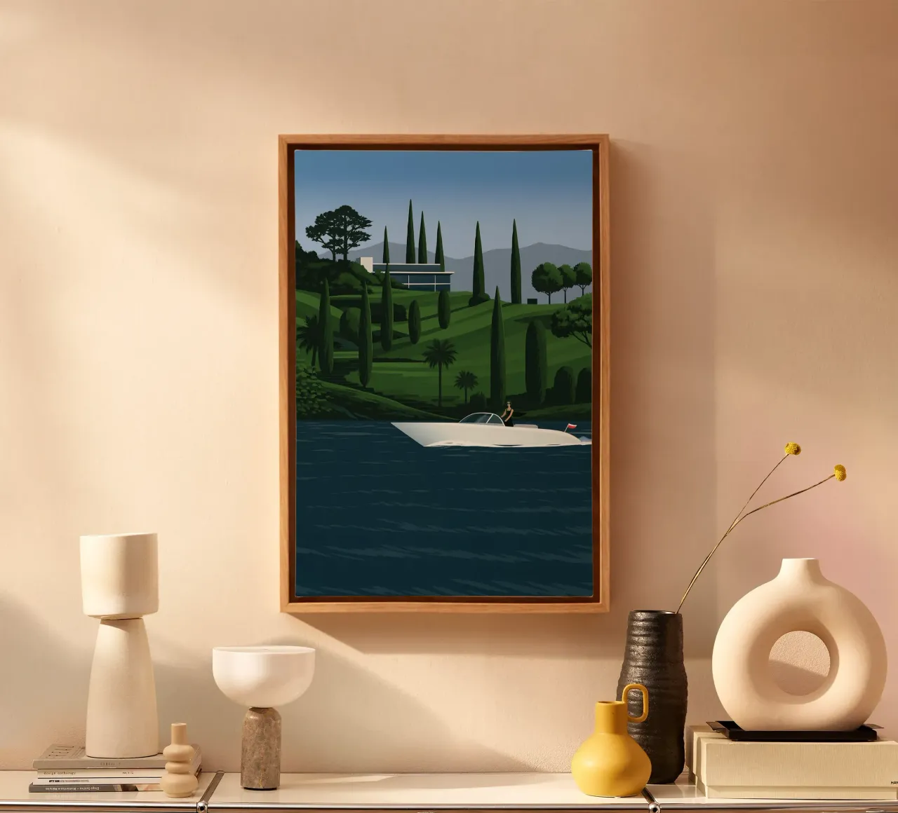 Lago di Como Style: Minimalist Villa & Cypress Luxury tela da Bakara