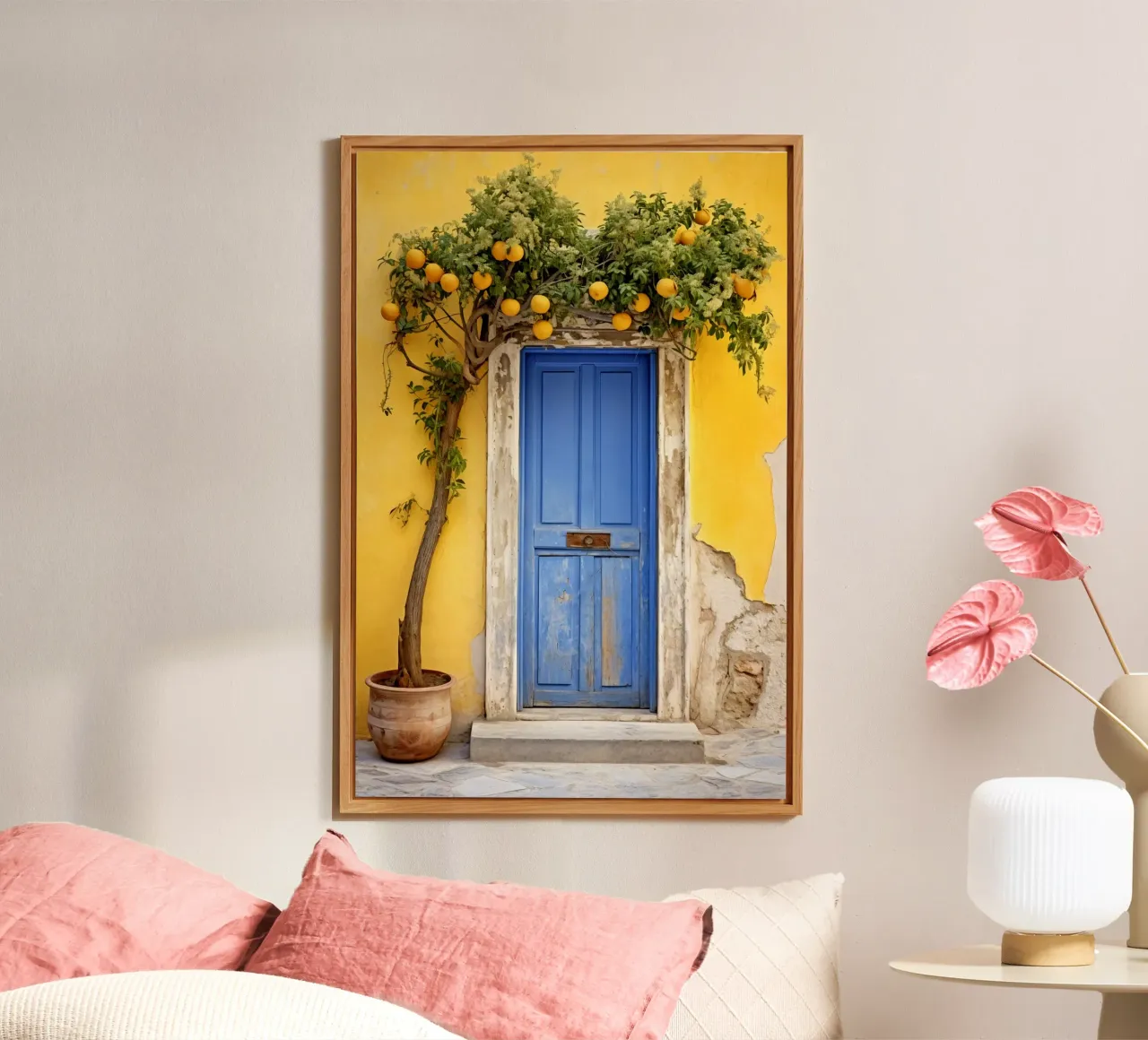 Parete rustica gialla alluminio dibond da Artsy Bessy