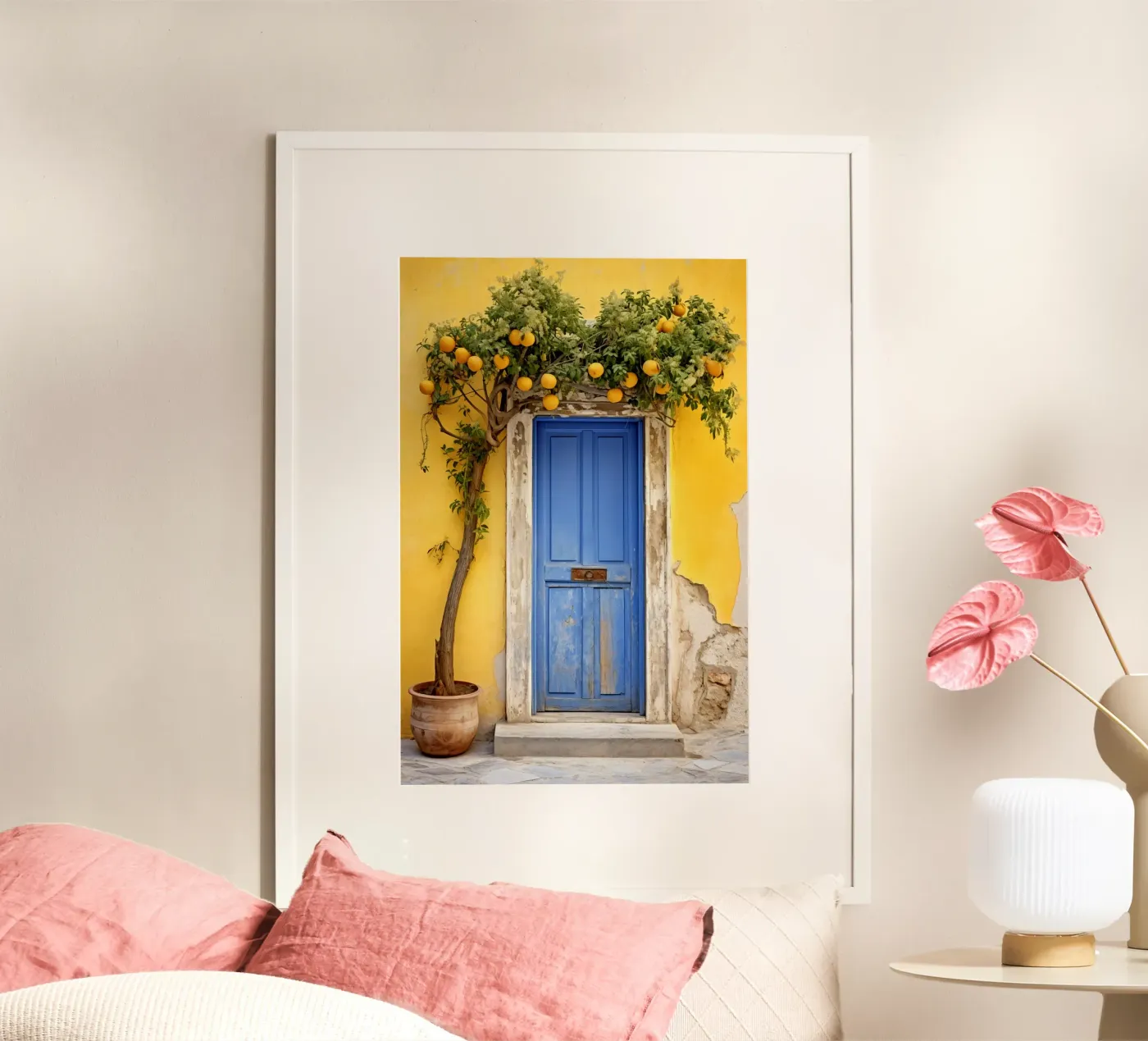 Yellow Rustic Wall poster by Artsy Bessy