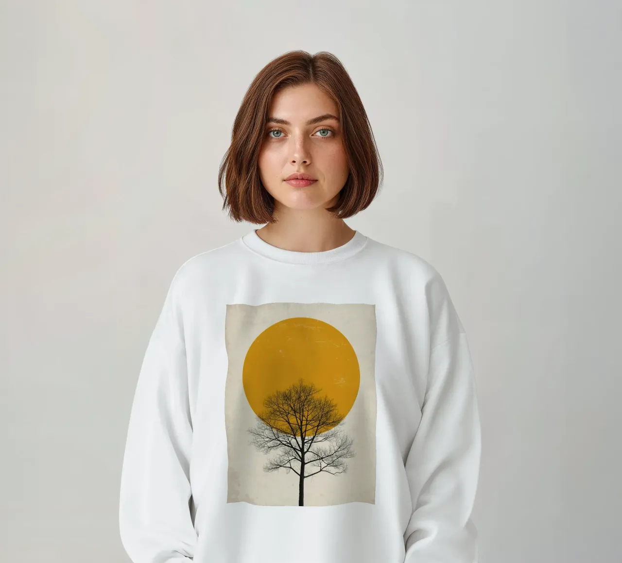 Albero con sagoma del sole felpa da DesignArt
