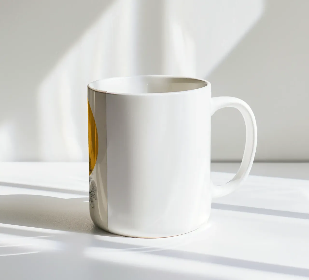 Albero con sagoma del sole tazza in ceramica da DesignArt