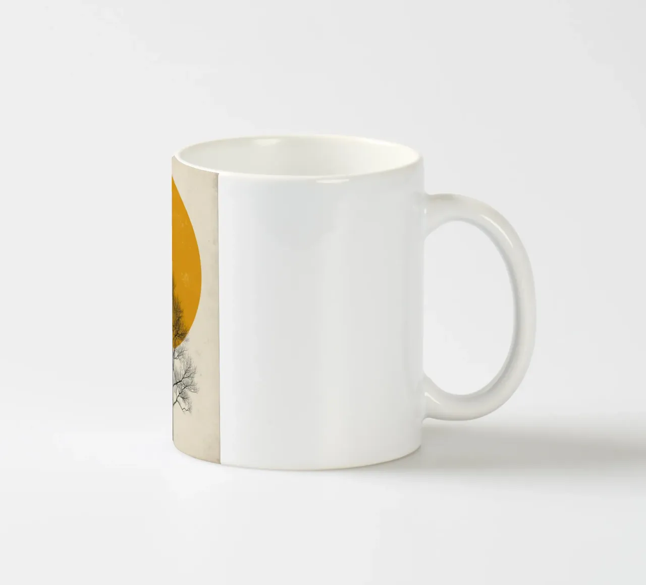 Albero con sagoma del sole tazza in ceramica da DesignArt