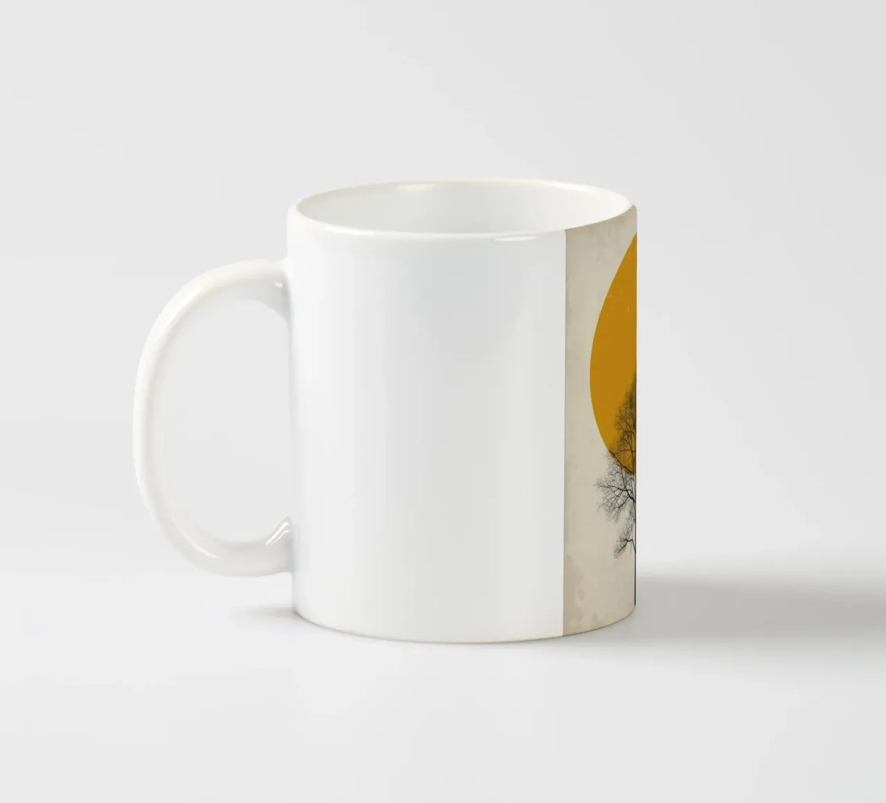 Albero con sagoma del sole tazza in ceramica da DesignArt