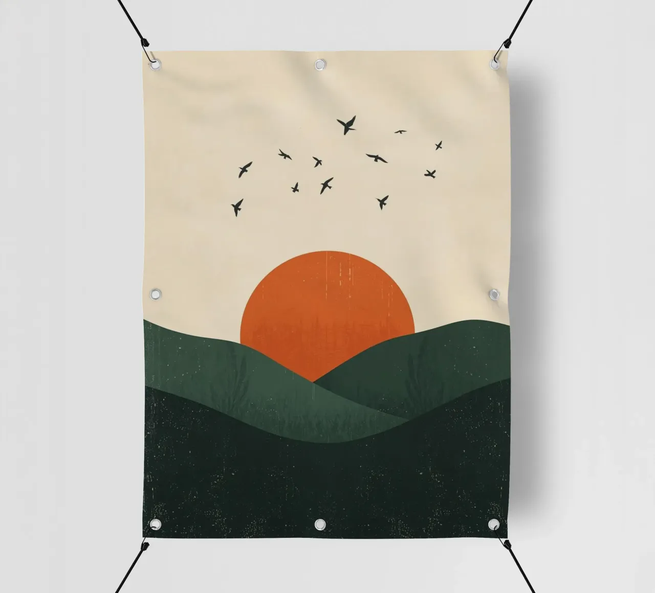 Abstract Mountain Sunset pvc cover by DesignArt