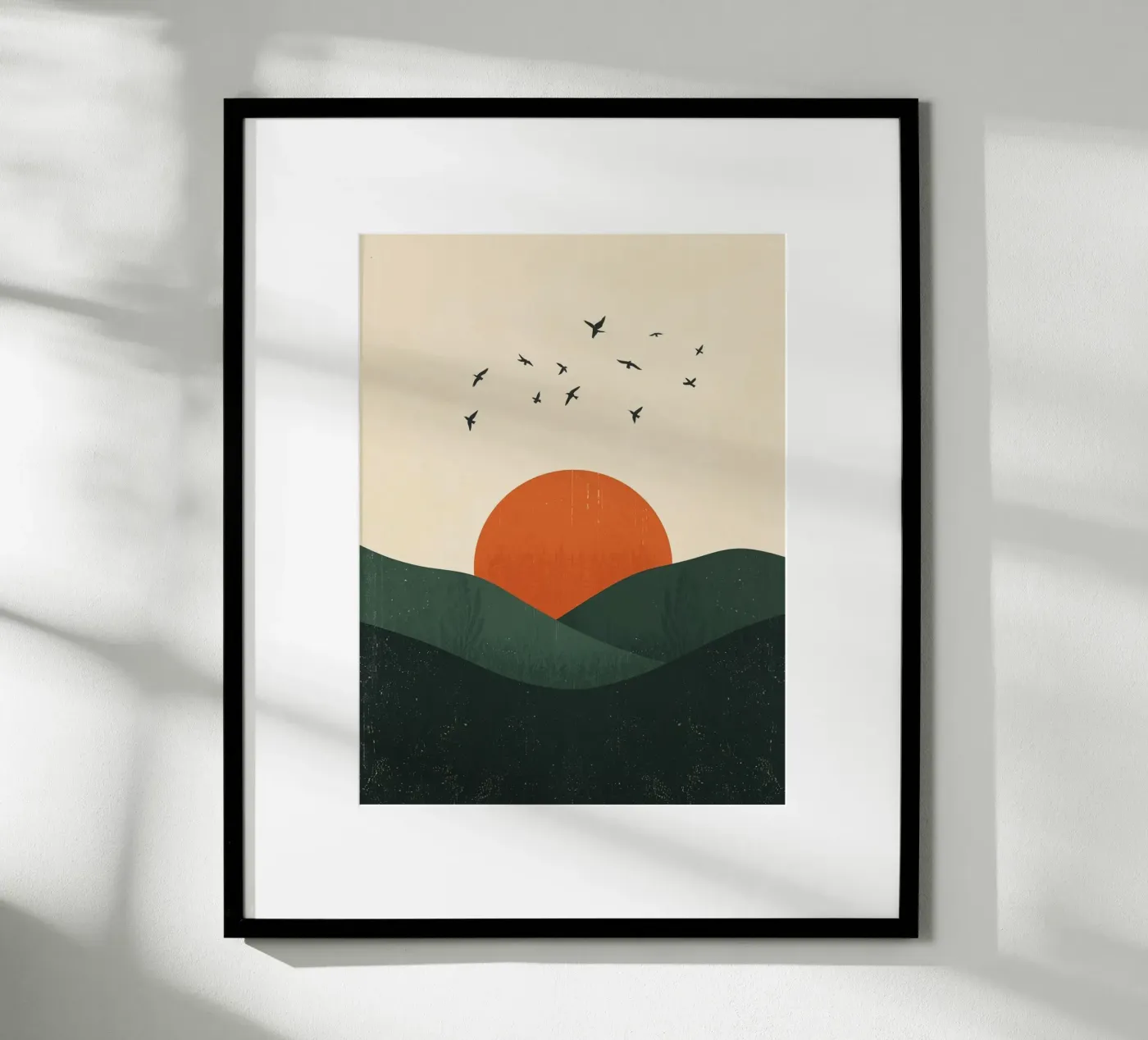 Abstract Mountain Sunset poster by DesignArt