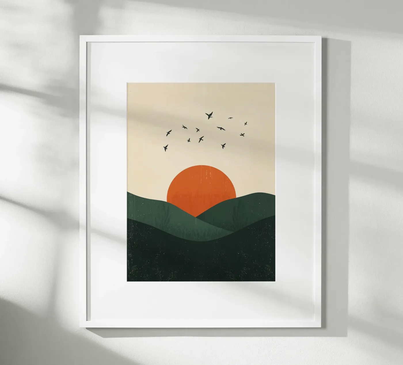 Abstract Mountain Sunset poster by DesignArt