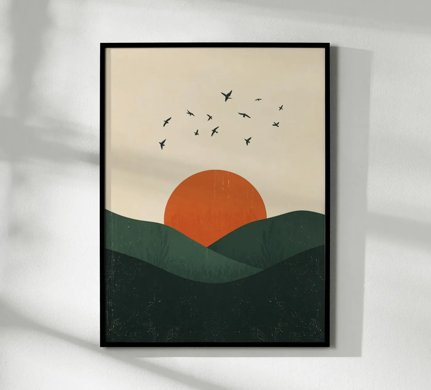 Abstract Mountain Sunset poster by DesignArt