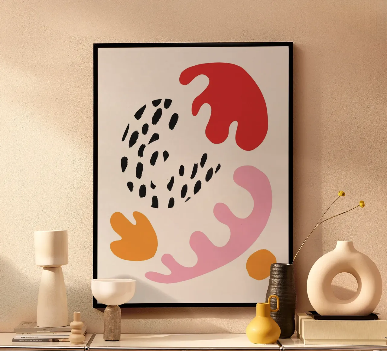 Forme ritagliate di Matisse poster con telaio in legno da Kim Hubball Studio