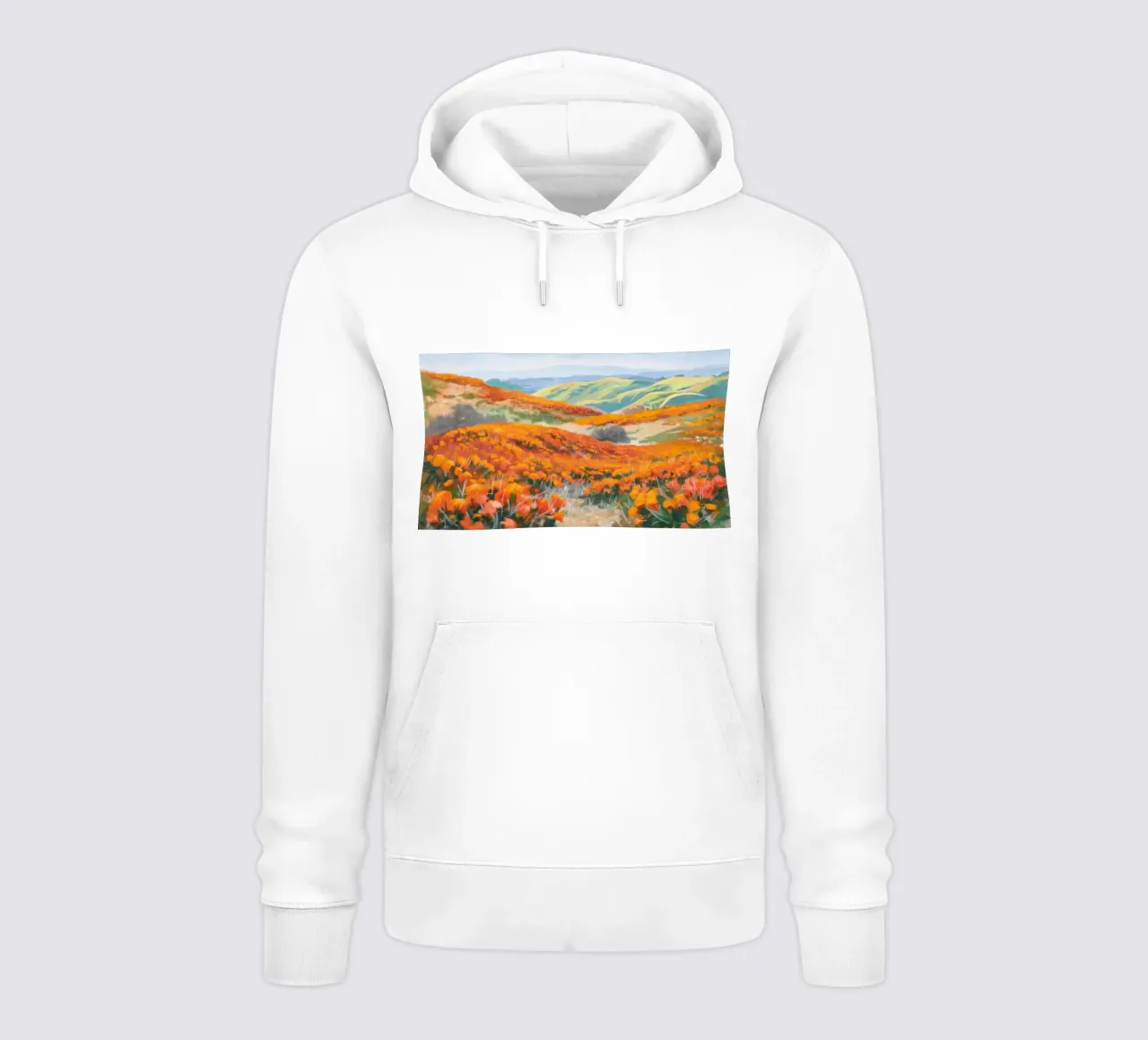 Colline d'autunno in fiamme felpa con cappuccio da Angkasa Mist